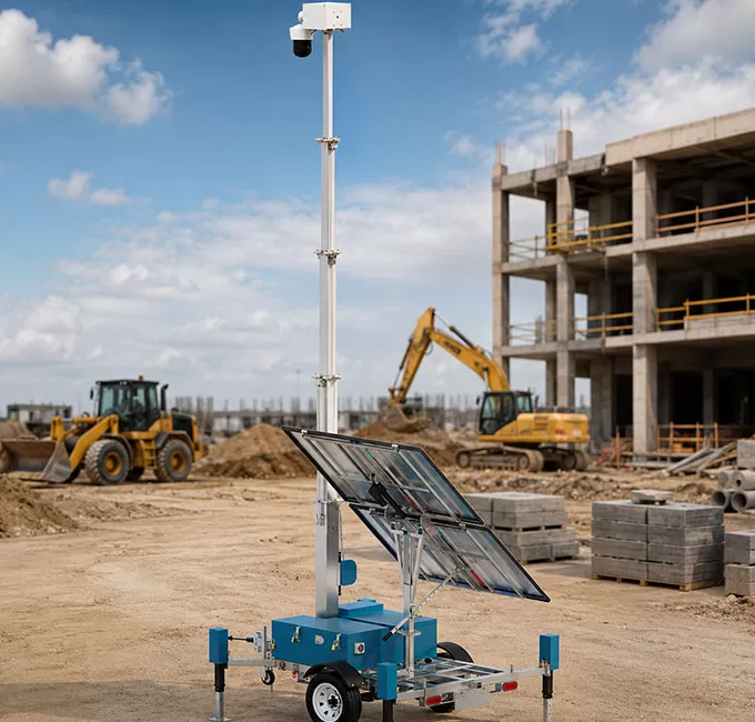 Mobile Surveillance Tower Buyer's Guide for Construction Sites