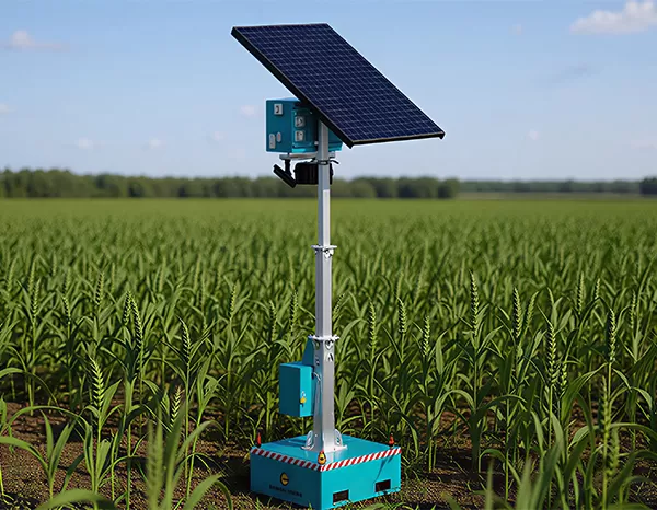 Solar-Powered Monitoring Towers Track Wheat Growth Across Fields