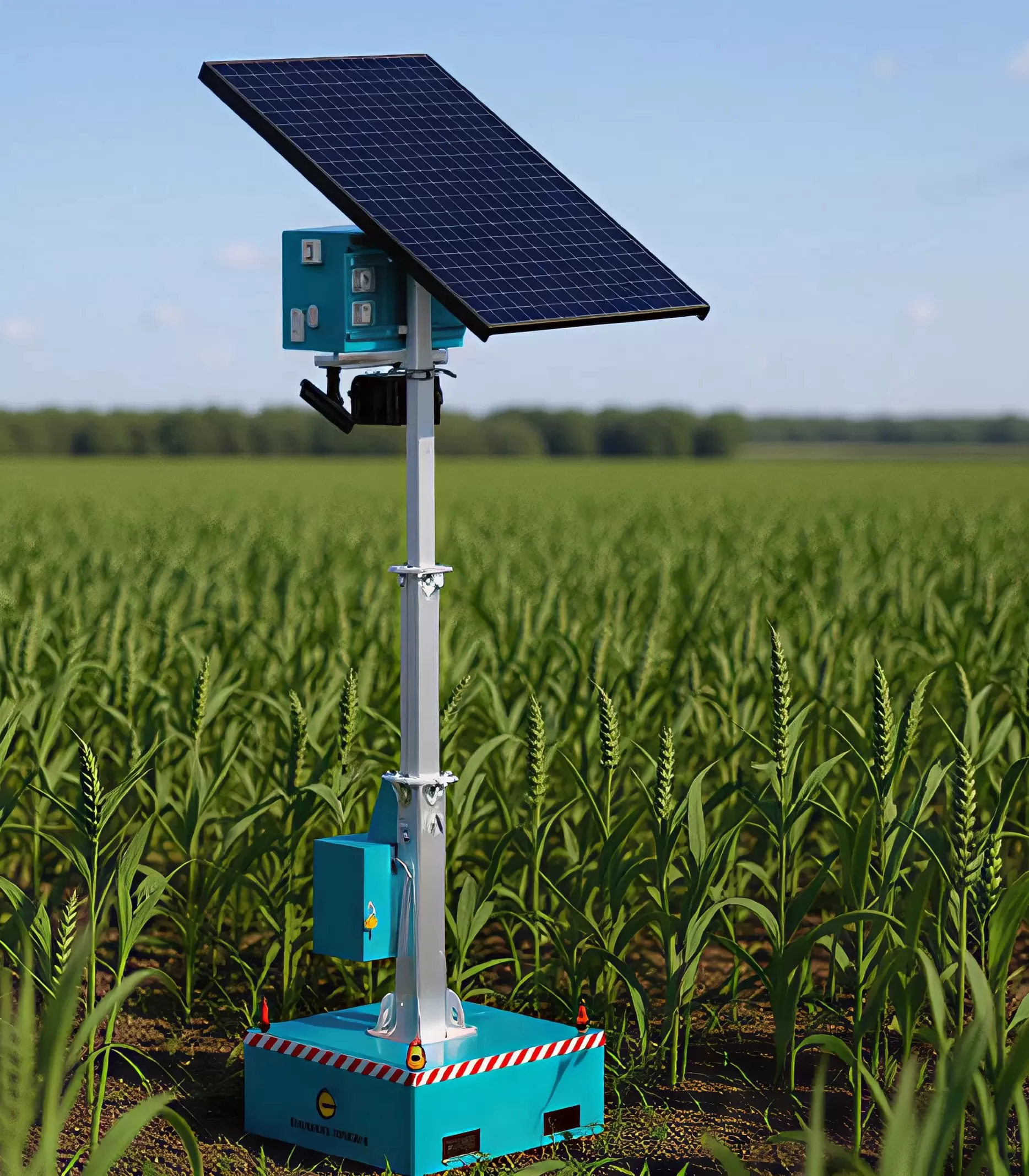 Solar-Powered Monitoring Towers Track Wheat Growth Across Fields