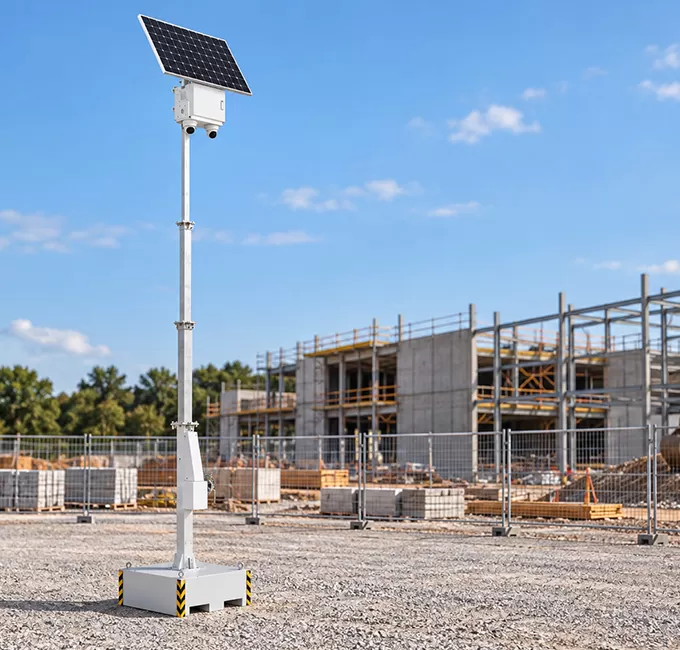 VG6MS Solar Surveillance Tower for Temporary Construction Sites
